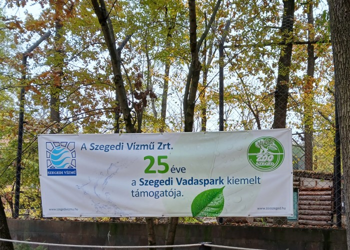 A Szegedi Vízmű Zrt. idén 25 éve a Szegedi Vadaspark kiemelt támogatója
